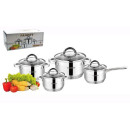 Набор посуды (8пр.) Fanhoff "Iveta" 6,5/3,9/2,9/2 л, 24/20/18/16 см FH-52550 нержав. сталь (87347) 