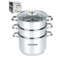 Пароварка Fanhoff 5,5 л, 24 см FH-600-24/3 нержавеющая сталь (83577) 