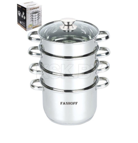Пароварка Fanhoff 5,5 л, 24 см FH-600-24/4 нержавеющая сталь (83578) 