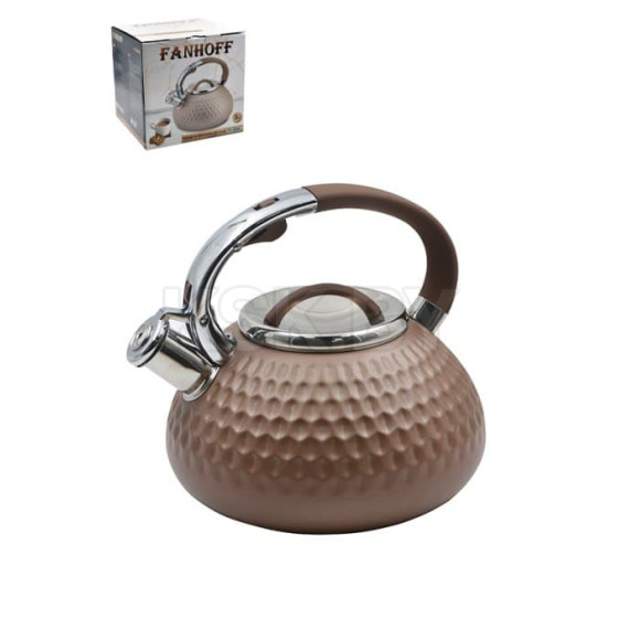 Чайник Fanhoff 3,0 л, 19 см FH-69686 Brown нержавеющая сталь (88735) 