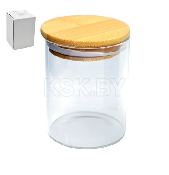 Банка для сыпучих продуктов (0,27 л) (107193) с бамбуковой крышкой (00107193) 