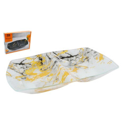 Менажница 2-х секц. 28,5*20 см, S612011-HH043W стекло Lavenir