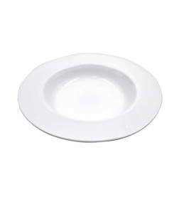 Тарелка суповая Lavenir HoReCa "Stripes" 23,5 см, 9.5" OUSTP-95 WHITE стеклокерамика