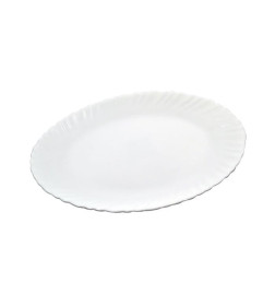 Блюдо Lavenir HoReCa "Wave light" 25,5*19,5 см, 10" LXYP-100 WHITE стеклокерамика