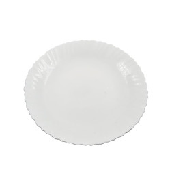 Тарелка обеденная Lavenir HoReCa "Wave light" 24 см, 9,5" LXP-95 WHITE стеклокерамика
