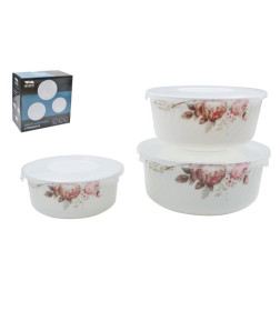 Набор салатников (3пр.) Lavenir "Чайные розы" 550/950/1350 мл, 5,5/6,5/7,5" XMW-3T YF20032