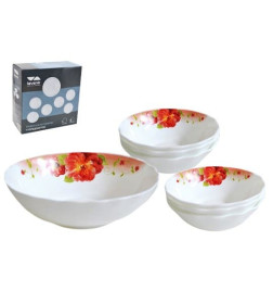 Набор салатников (7пр.) Lavenir "Шиповник" 300/1020 мл,13,5/20 см, 5/8" 7PCCB A9-61100