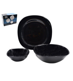 Столовый набор (18пр.) Lavenir "Square soft color" 620/180 мл, 20/17/11 см 18PC LFP BLACK