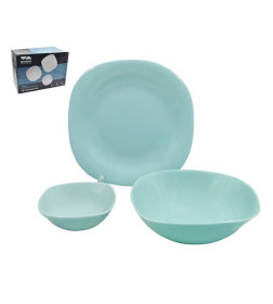 Столовый набор (18пр.) Lavenir "Square soft color" 620/180 мл, 20/17/11 см 18PC LFP GREEN