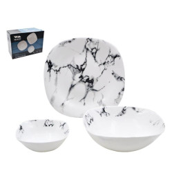 Столовый набор (18пр.) Lavenir "Square soft color" 620/180 мл, 20/17/11см 18PCLFPMARBLE19065