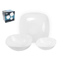 Столовый набор (18пр.) Lavenir "Square soft" 620/180 мл, 20/17/11 см 18PC LFP WHITE (99205) 