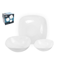 Столовый набор (18пр.) Lavenir "Square soft" 620/180 мл, 20/17/11 см 18PC LFP WHITE