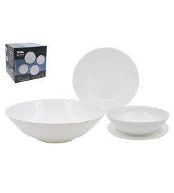 Столовый набор (19пр.) Lavenir "Wave classic" 700/1300 мл,18/20/18/23 см 19PCS WHITE