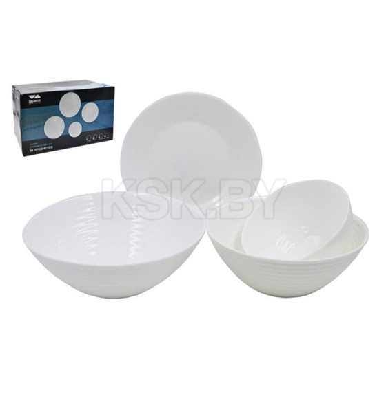 Столовый набор (19пр.) 440/890/1100 мл, 17,5/12,5/17,5/20 см 19PC LWPA WHITE Lavenir (00110840) 