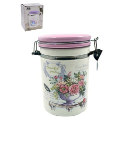 Банка с зажимом Lavenir "Beautiful garden" 825 мл, 10 см HC810-K48 доломит