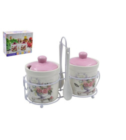 Набор банок (2 пр.) Lavenir "Beautiful garden" 240 мл, 8 см HC500-K48 доломит