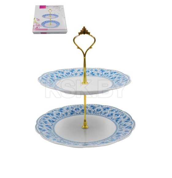 Ваза для фруктов 2-х ярусная 2P-Z314 (86332) 