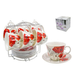 Сервиз на подставке (12 пр.) Lavenir 220 мл, 14 см, C03-518 12M фарфор