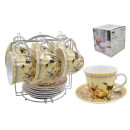 Сервиз на подставке (12 пр.) Lavenir 220 мл, 14 см, C03-643Y 12M фарфор (49203) 