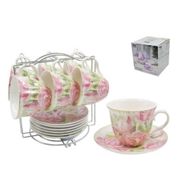 Сервиз на подставке (12 пр.) Lavenir 220 мл, 14 см, C03-644 12M фарфор