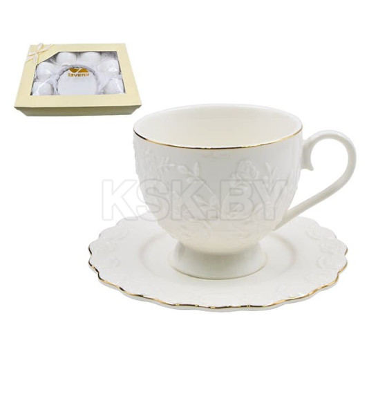 Набор в коробке (12 пр.) Lavenir "Пломбир" 220 мл, 14 см, 530-060 фарфор (00110501) 