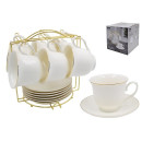 Сервиз на подставке (12 пр.) Lavenir "Пломбир" 240 мл, 14 см, TC109-GL 12M фарфор (100376) 