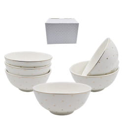 Набор салатников (6 пр.) Lavenir серия "Праздничная" 610 мл, 15 см, 6" 440-214 фарфор