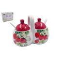 Соусница Lavenir "Клубничное лето" 270/270 мл, 16*13*9,5 см HC230-Р67 доломит (54719) 