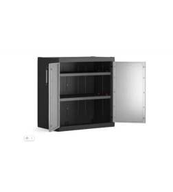 Шкаф низкий Keter Detroit XL Basso 89x93 см, черный/серый