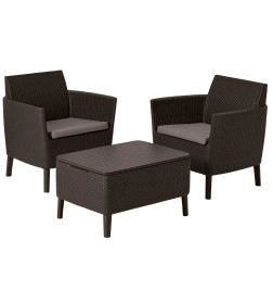 Набор уличной мебели (два кресла, столик) Keter Salemo Balcony set, коричневый