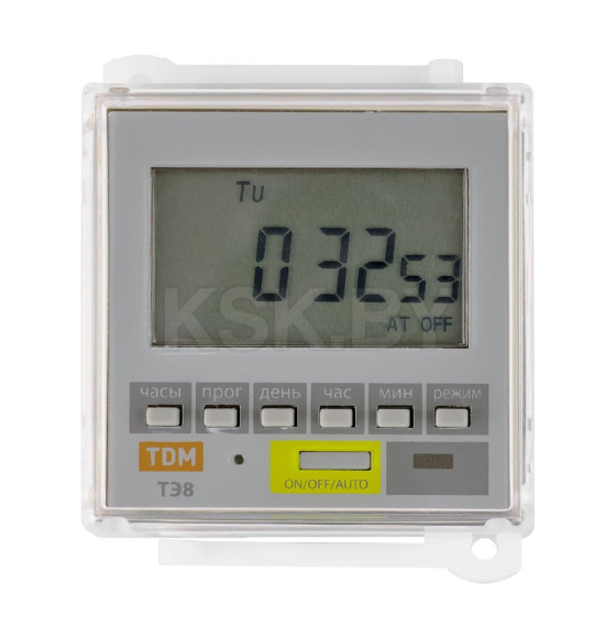 Таймер электронный ТЭ8-1мин/7дн-8on/off-16А-8Ц/Щ TDM SQ1503-0004 (SQ1503-0004) 