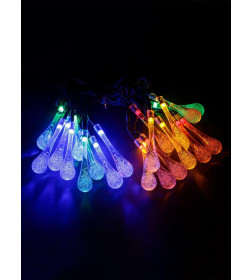 Гирлянда на солнечной батарее ССГ-148 "Капли" 2.7 м, 20 LED, многоцветный, IP54 TDM SQ0330-0200