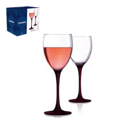 Набор фужеров "Domino Dark" (6шт.) O0574 (250мл) для вина