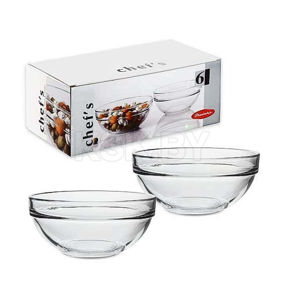 Набор салатников "Шеф" (6пр.) 53553 (14см) без крышки (14372) 