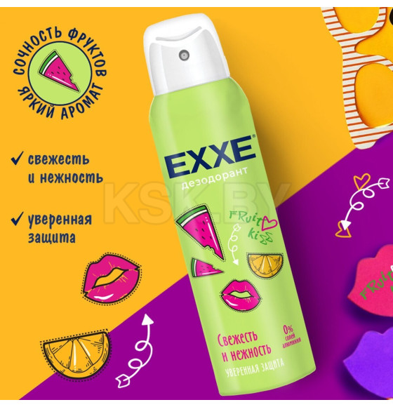 Дезодорант-спрей Женский EXXE Fruit kiss Свежесть и нежность 150 мл (6)