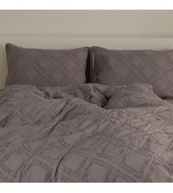 Постельное бельё LoveLife Tufting дуэт "Ромб" 143*215см-2шт,230*240см,50*70см-2шт, цвет серый, 110 г/м2