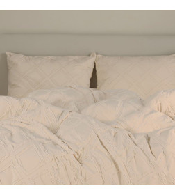 Постельное бельё LoveLife Tufting дуэт "Ромб" 143*215см-2шт,230*240см,50*70см-2шт, цвет бежевый, 110 г/м2