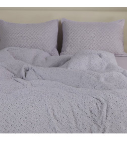 Постельное бельё LoveLife Tufting дуэт "Квадрат" 143*215см-2шт,230*240см,50*70см-2шт, цвет серо-сиреневый