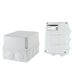 Коробка распаечная ОП 190х140х120 мм, крышка, IP55, 10 гермовводов TDM SQ1401-1246