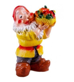 Фигура садовая гном с овощами,37х23см.,арт.дек-123