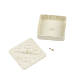Коробка распаечная КР 75х75х20 ОП, слоновая кость, IP40 TDM SQ1401-1803