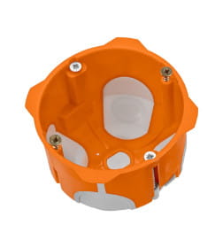 Коробка установочная СП 68х50 мм, 2-х компонентная, саморезы, пластиковые лапки, IP30, оранжевая TDM SQ1403-2002