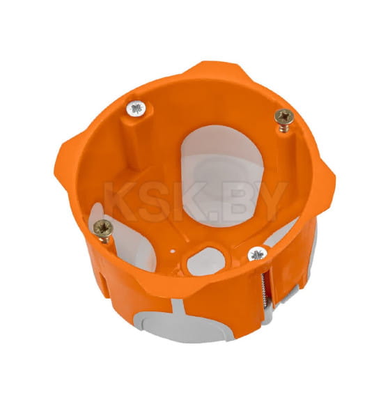 Коробка установочная СП 68х50 мм, 2-х компонентная, саморезы, пластиковые лапки, IP30, оранжевая TDM SQ1403-2002 (SQ1403-2002) 