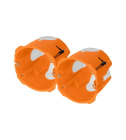 Коробка установочная СП 73х65 мм, 2-х компонентная, саморезы, пластиковые лапки, IP30, оранжевая TDM SQ1403-2001