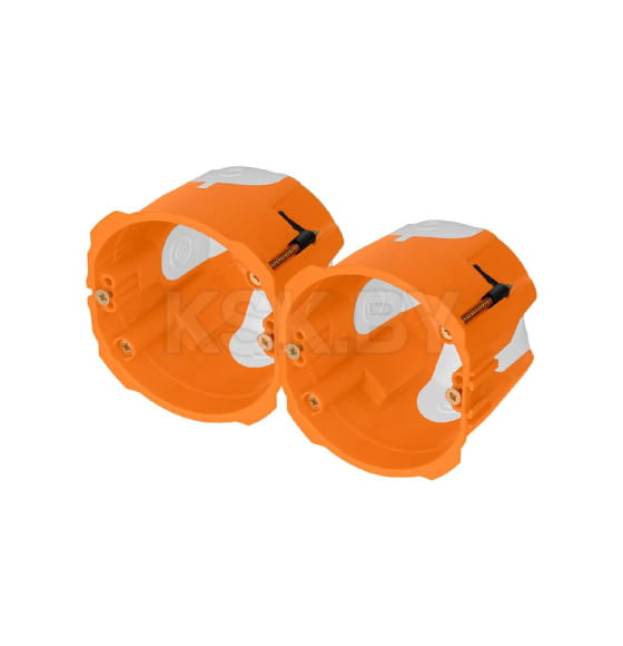 Коробка установочная СП 73х65 мм, 2-х компонентная, саморезы, пластиковые лапки, IP30, оранжевая TDM SQ1403-2001 (SQ1403-2001) 