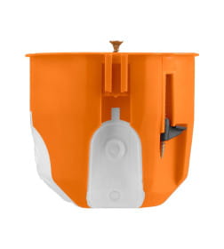 Коробка установочная СП 73х65 мм, 2-х компонентная, саморезы, пластиковые лапки, IP30, оранжевая TDM SQ1403-2001