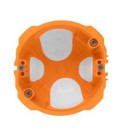 Коробка установочная СП 73х65 мм, 2-х компонентная, саморезы, пластиковые лапки, IP30, оранжевая TDM SQ1403-2001