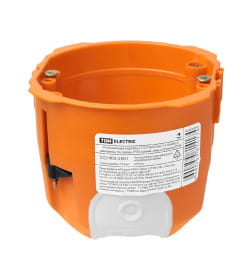 Коробка установочная СП 73х65 мм, 2-х компонентная, саморезы, пластиковые лапки, IP30, оранжевая TDM SQ1403-2001