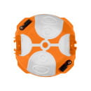 Коробка установочная СП 73х65 мм, 2-х компонентная, саморезы, пластиковые лапки, IP30, оранжевая TDM SQ1403-2001 (SQ1403-2001) 