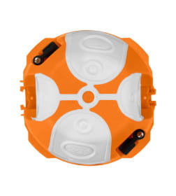 Коробка установочная СП 73х65 мм, 2-х компонентная, саморезы, пластиковые лапки, IP30, оранжевая TDM SQ1403-2001